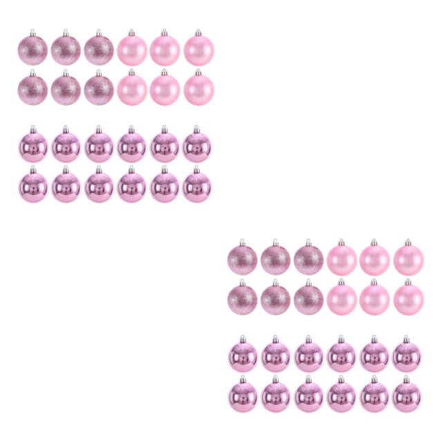 Transemion 24pieces Effective Decoration Balls Easy To Christmas Essentials Durable pink 2Set
