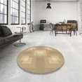 thumbnail image 4 of Ahgly Company Tapis d'Intérieur Lavable en Machine Carré Jaune Transitionnel, 8 Pieds Carré, 4 of 7