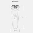 thumbnail image 2 of AMERTEER Rasoirs Électriques pour Hommes Rasoir Humide/sec Rechargeable Rotatif Sans Fil Chargement USB Étanche Hommes Rotatif Électrique avec Tondeuse Escamotable, 2 of 4