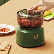 Fridja Mini Food Processor, USB Charging Mincer, Multifunctional Stainless Steel Blades Food Blenders for Baby Food, Meat, Garlic for Onion, Vegetables, 350ML for Home & Kitchen (Green)