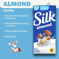 thumbnail image 3 of Silk Almond Milk Alternative, Vanilla, Dairy Free, Shelf Stable, 3 of 6