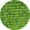 thumbnail image 1 of Ahgly Company Tapis Rond Lavable en Machine Intérieur Transitionnel Vert, 6 Pieds Rond, 1 of 7