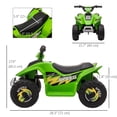 thumbnail image 3 of Aosom Kids Ride on ATV, 6V Battery Powered Quad Car for 18-36 Months, Green, 3 of 10