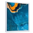 thumbnail image 2 of Designart Composition Abstraite En Marbre En Bleu Et Orange III ART MURAL À CADRE FLOTTÉ, 2 of 4