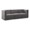 thumbnail image 1 of Meridian Furniture Quincy Canapé Modulaire en Velours Gris, 1 of 27