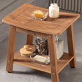 thumbnail image 2 of Shower Bench Seat for Inside Shower Poly Lumber Shower Stool for Shaving Legs Bathroom Shower Foot Rest with Storage Shelf Plastic Shower Chair Seat for with Adjustable Feet, 2 of 6