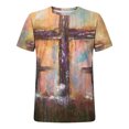 thumbnail image 5 of Qertyioot T-shirt à Manches Courtes Imprimé pour Hommes Col Rond Mode Décontractée Manches Courtes Liquidation, 5 of 5