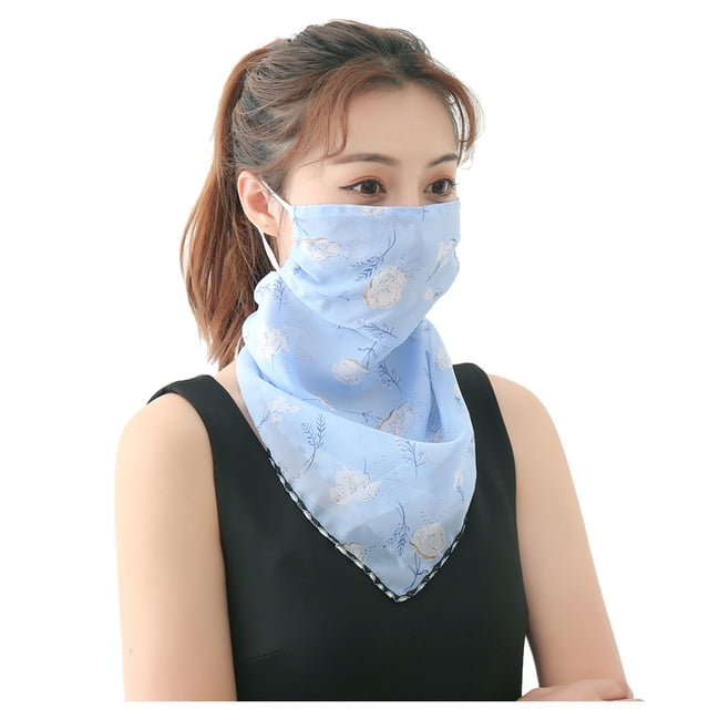 Mask Women Sun Protection Print Scarf Dustproof Neck Scarf Masks Face Mask