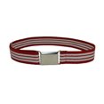 thumbnail image 1 of Ceinture Élastique Ajustable pour Enfants avec Boucle Carrée Argentée - Rayure Rouge et Blanche, 1 of 2