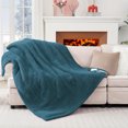 thumbnail image 2 of LNGOOR Heated Blanket Electric Throw 50”x60” Soft Double Sided Sherpa Heating Blanket With 8 Fast Heating Levels & 1-8H Auto-Off  Over-Heat Protection  Machine Washable  ETL Certification, 2 of 7