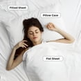 thumbnail image 4 of ViscoLogic Series Egyptian Comfort - Silky Smooth Lightweight Bedsheet Set - Brushed Micro - Deep Pocket - White (Queen), 4 of 6