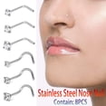 thumbnail image 3 of EGNMCR 8 Pcs Acier Inoxydable Nez Nez Perçage Corporel Bijoux Diamant Nez Clou de Nez, 3 of 8