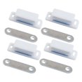 thumbnail image 2 of 4x Magnetic Catch Cupboard Door Latch White Cabinet Catch Magnet with Screws, 2 of 8