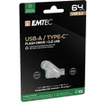 thumbnail image 1 of Emtec USB3.2 Type-C Dual D280 64GB, 1 of 2