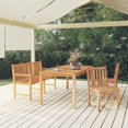 thumbnail image 1 of vidaXL 4 Piece Garden Dining Set Solid Wood Teak, 1 of 5