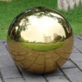 thumbnail image 4 of Stainless Steel Reflective Shiny Mirror Ball Lawn Ornament 120mm, 4 of 8