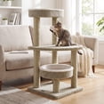 thumbnail image 4 of Gymax Carpeted Cat Tree 36'' Cat Tower w/ Comfy Plush Perches Scratching Posts, 4 of 10