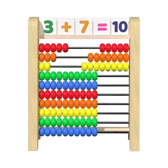 Jouets Éducatifs en Casse-Tête pour le Développement Précoce des Maths Ensemble de Blocs de Perles pour le Comptage pour l'Apprentissage Préscolaire Jouet Éducatif en Bois pour Enfants de 3+ Ans