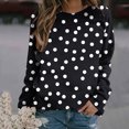 thumbnail image 2 of RKSTN Chandails à Manches Longues pour Femmes Mode à Imprimé Floral Décontracté Hauts à Manches Longues à Col Rond Coupe Ample Chandail Blouse, 2 of 4