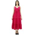 thumbnail image 1 of Bimba Femmes Robe Longue Maxi Cordon Taille Spaghetti Bretelles Robes, 1 of 9