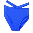 thumbnail image 4 of MIASHUI Girls 2 Piece Swimsuits Solid Spaghetti Strap Bikini Set Beach Bathing Suit,Blue,7-8 Years, 4 of 5
