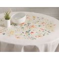 thumbnail image 4 of Colmar Nappe 100 % Coton pour Salle à Manger / Table / Décoration / Fêtes / Mariages / Printemps/été (Ronde, Diamètre 69 Pouces), 4 of 6