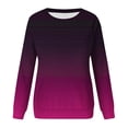 thumbnail image 4 of Lmnyox Chandails à Col Rond pour Femmes, Mode Décontractée, Imprimé, Manches Longues, Chandails à Enfiler avec Poche, Chemises Basiques Amples, 4 of 6