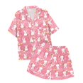 thumbnail image 1 of Pyjamas en Peluche pour Filles Ensemble de Pyjamas à Manches Courtes à Boutons Imprimés Mode pour Enfants, 1 of 5