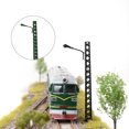thumbnail image 5 of Youkk Model Railway Lamp Classical Mini Landscape Layout Lightweight Ladder Streetlights Resistance Outdoor LED Metal Lamppost Green（White Light）, 5 of 5