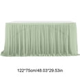 thumbnail image 3 of Kadlawus Tulles Table Skirt, Wedding Birthday Banquet Decorative Table Skirt, Ruffled Transparent Tablecloth for Party Dessert Table Decor, 3 of 6