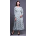 thumbnail image 2 of Bimba Floral Women Cotton Smocked Boho Renaissance Long Ruffle MaxiDress-XX-Large, 2 of 5