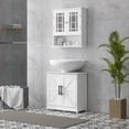 thumbnail image 2 of HOMCOM Armoire de Rangement pour Lavabo sur Pied, Armoire pour Lavabo de Salle de Bain, Blanc, 2 of 10