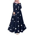 thumbnail image 2 of TopLLC Longues Robe à Manches à Col Rond la Mode Robe d'Hiver pour Femmes Grande Taille Décontractée Col Rond Ample Robe Imprimée à Manches Longues Robe pour Femmes, 2 of 5