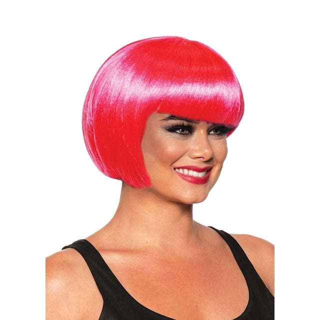 Perruque Déguisement pour Adulte Taille Unique Bob Cut / Rose