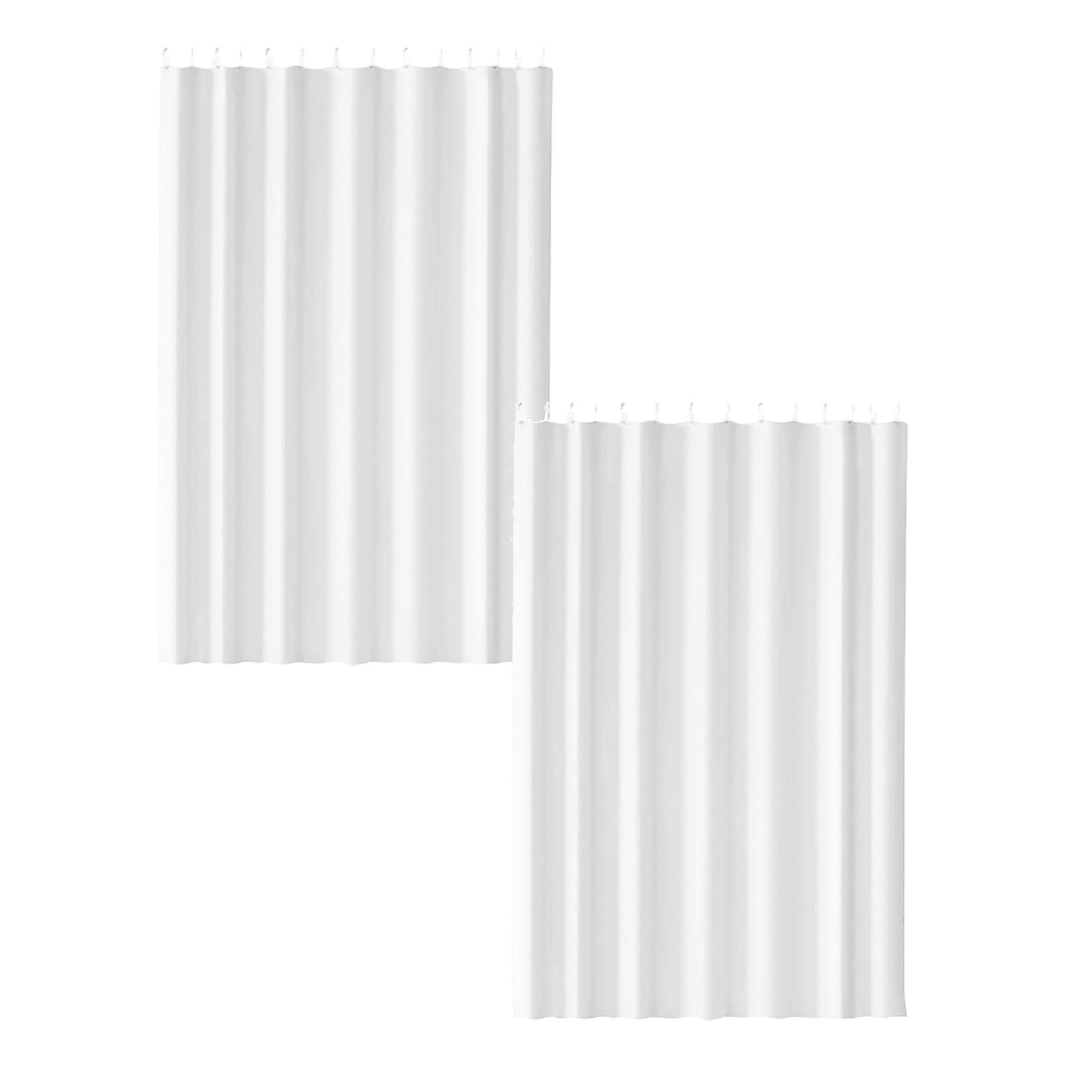 Leojiow 2Pcs Washable Fabric Shower Curtain Liner Cloth Shower Liner Machine Washable Hotel Quality Bathroom Shower Curtain With Hooks Shower Curtains For Bathroom D