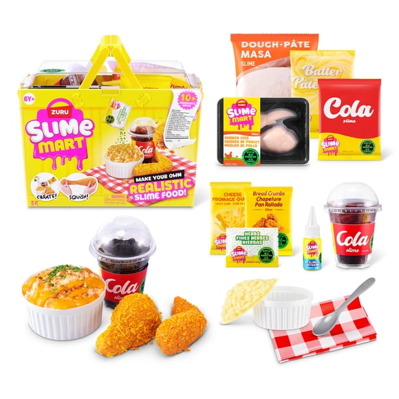 Slime Mart Shopping Basket DIY by ZURU - Play Food Themed DIY Slime Kit for Kids Ages 6+
