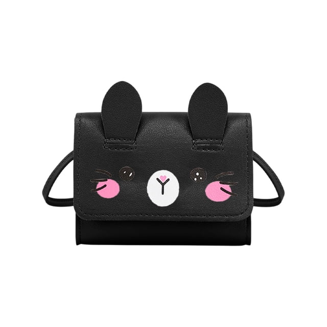 Btomtd Petit et Mignon Mini Porte-Monnaie de Style Occidental pour Enfants, Noir