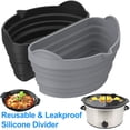 thumbnail image 1 of Slow Cooker Divider for 6 QT Pot Leakproof Silicone Slow Cooker Divider Liner Reusable Slow Cooker Liner, 1 of 9