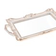 thumbnail image 3 of simhoa Mirrored Vanity Tray White for Dresser Perfume Desk Cosmetic Jewelry Organizer, 3 of 6