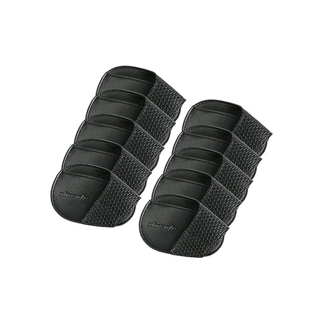 serony Golf Head Covers PU Portable Protector for Athlete Travel Golf Training Black Small