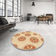 thumbnail image 4 of Ahgly Company Machine Washable Indoor Square Transitional Orange Area Rugs, 8' Square, 4 of 7