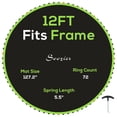 thumbnail image 1 of Soozier Replacement Trampoline Mat with 72 V-Hooks, Fits 12ft Trampoline, 1 of 10