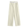thumbnail image 1 of RKSTN Womns Pants Summer Elastic Waist Color Wide Leg Loose Home Long Pants Lightweight Soft Workout Pants, 1 of 6