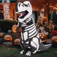 thumbnail image 1 of Joyfy Halloween Costume Gonflable Skeleton Dinosaur, Yeux à DEL Rouges Adultes Squelette T-Rex Tenue Gonflable Unisexe Costume à Thème Cosplay, 1 of 7