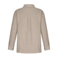 thumbnail image 4 of Timegard Chemises à Manches Longues pour Femmes Grande Taille en Coton et Lin Hauts Légers Automne Décontracté Blouse Ample, 4 of 8