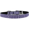 thumbnail image 1 of Chevrons Nylon Dog Collar With Classic Buckle 3/8" Purple Size 12, 1 of 1