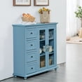 thumbnail image 2 of Costway Buffet Sideboard Table Kitchen Storage Cabinet w/ Drawers & Doors Blue, 2 of 10