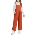 thumbnail image 1 of Girls' Sleeveless Fleece Jumpsuit with BuiltIn Tank and Pockets for Ages 514 in Fall and Winter, 1 of 8
