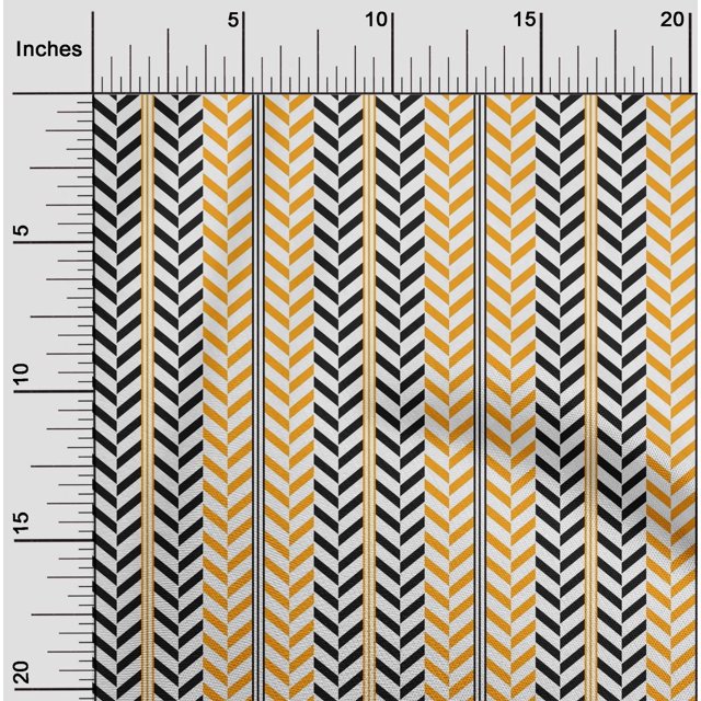 oneOone Georgette Viscose Fabric Stripe & Herringbone Geometric Print Fabric By Yard 42 Inch Wide