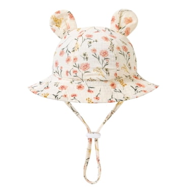 Baby Sun Hat for Boys Girls 0-24 Months, Toddler UPF 50+ Sun Protection Breathable Bucket Hat for Beach, Outdoor Play, Travel, Adjustable Strap
